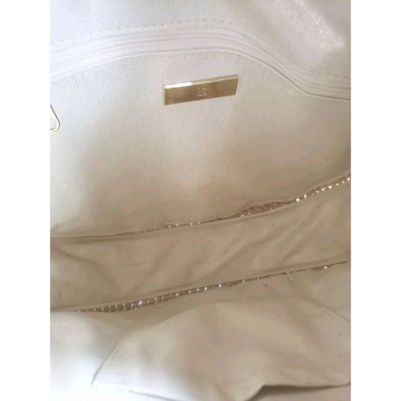 INC International Concepts Bag Beige Leopard Handle Straw Round Animal Print New - Picture 8 of 9